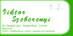 viktor szeberenyi business card