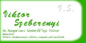 viktor szeberenyi business card